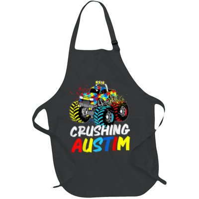 Monster Truck Crushing Austim Shirt Autism Awareness Apron