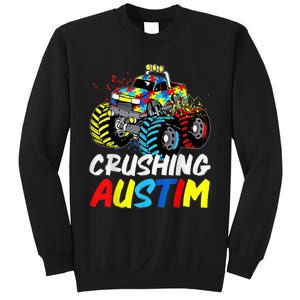 Monster Truck Crushing Austim Shirt Autism Awareness Sweatshirt