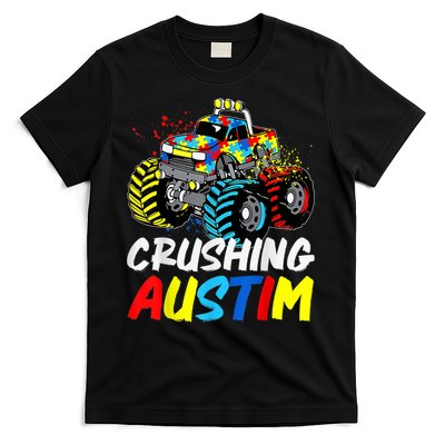 Monster Truck Crushing Austim Shirt Autism Awareness T-Shirt