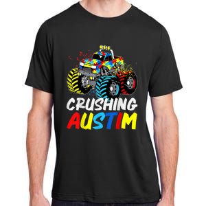 Monster Truck Crushing Austim Shirt Autism Awareness Adult ChromaSoft Performance T-Shirt