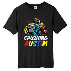 Monster Truck Crushing Austim Shirt Autism Awareness Tall Fusion ChromaSoft Performance T-Shirt