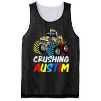 Monster Truck Crushing Austim Shirt Autism Awareness Mesh Reversible Basketball Jersey Tank