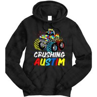 Monster Truck Crushing Austim Shirt Autism Awareness Tie Dye Hoodie