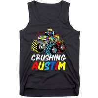 Monster Truck Crushing Austim Shirt Autism Awareness Tank Top