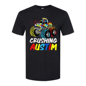 Monster Truck Crushing Austim Shirt Autism Awareness Softstyle CVC T-Shirt