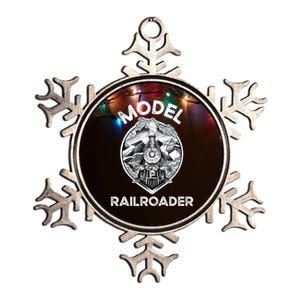 Model Train Collector Goth Steam Train Model Railroader Rail Gift Metallic Star Ornament