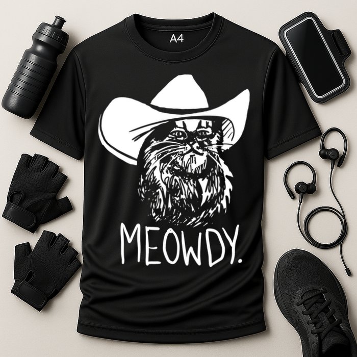 Meowdy Texas Cat Meme TShirt Cooling Performance Crew T-Shirt