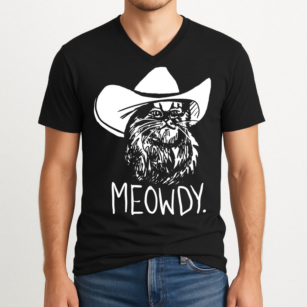 Meowdy Texas Cat Meme TShirt V-Neck T-Shirt