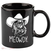 Meowdy Texas Cat Meme TShirt 11oz C Handle Ceramic Mug