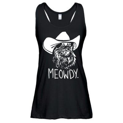 Meowdy Texas Cat Meme TShirt Ladies Essential Flowy Tank