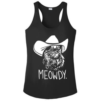 Meowdy Texas Cat Meme TShirt Ladies PosiCharge Competitor Racerback Tank