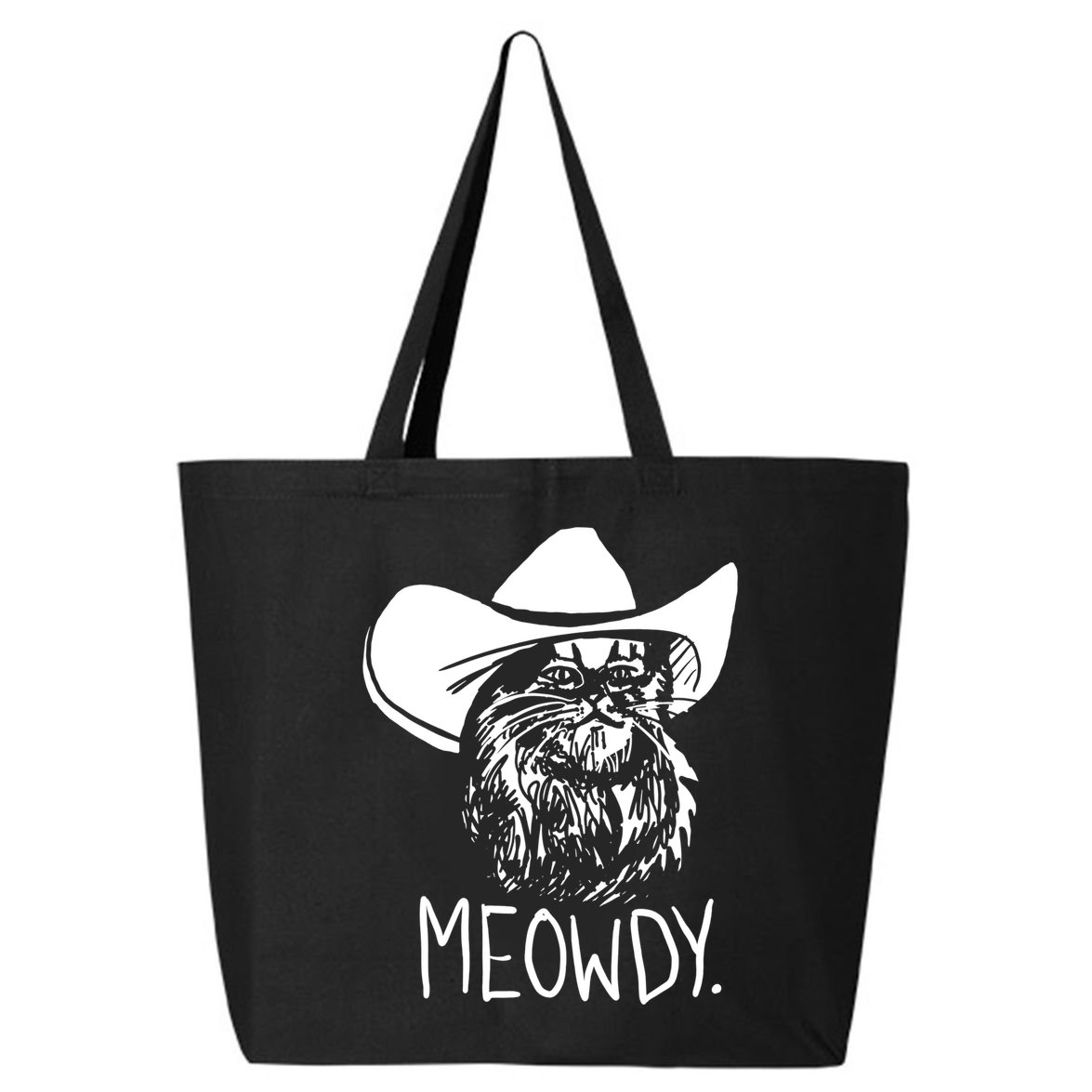 Meowdy Texas Cat Meme TShirt 25L Jumbo Tote