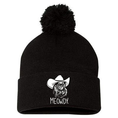 Meowdy Texas Cat Meme TShirt Pom Pom 12in Knit Beanie