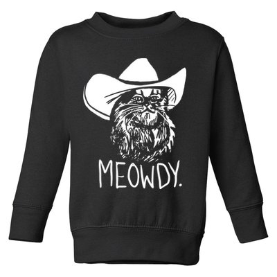 Meowdy Texas Cat Meme TShirt Toddler Sweatshirt