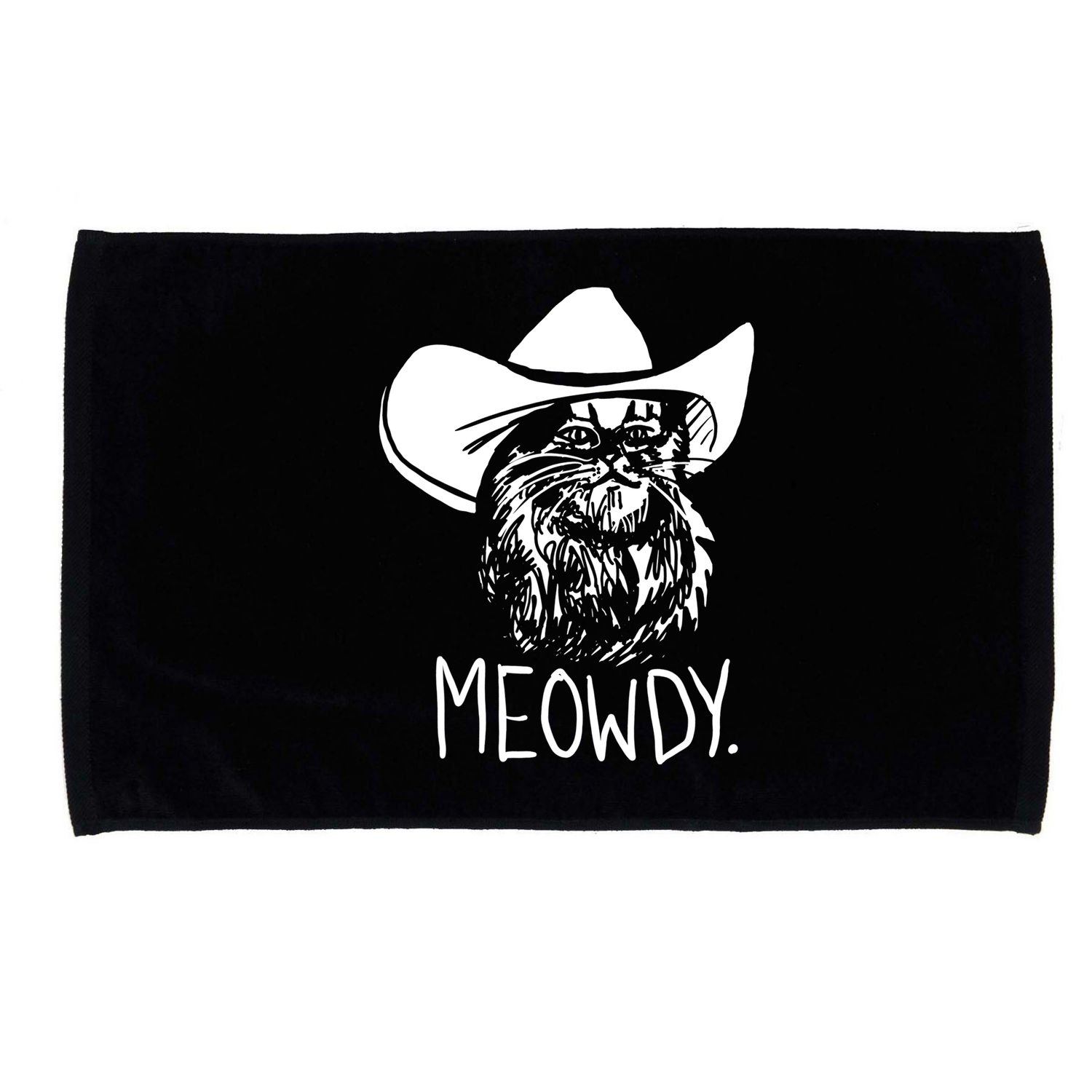 Meowdy Texas Cat Meme TShirt Microfiber Hand Towel
