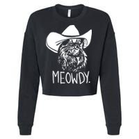 Meowdy Texas Cat Meme TShirt Cropped Pullover Crew