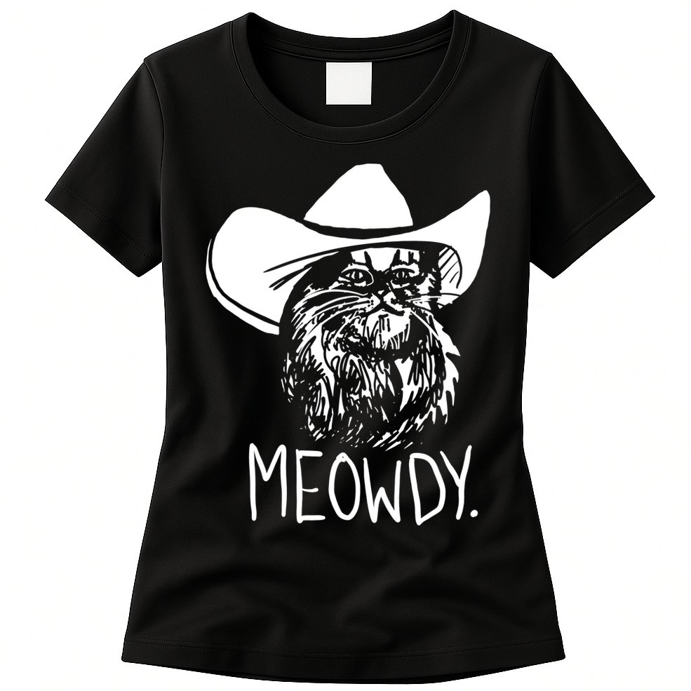 Meowdy Texas Cat Meme TShirt Womens T-Shirt