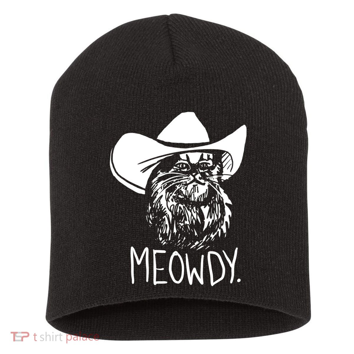 Meowdy Texas Cat Meme TShirt Short Acrylic Beanie