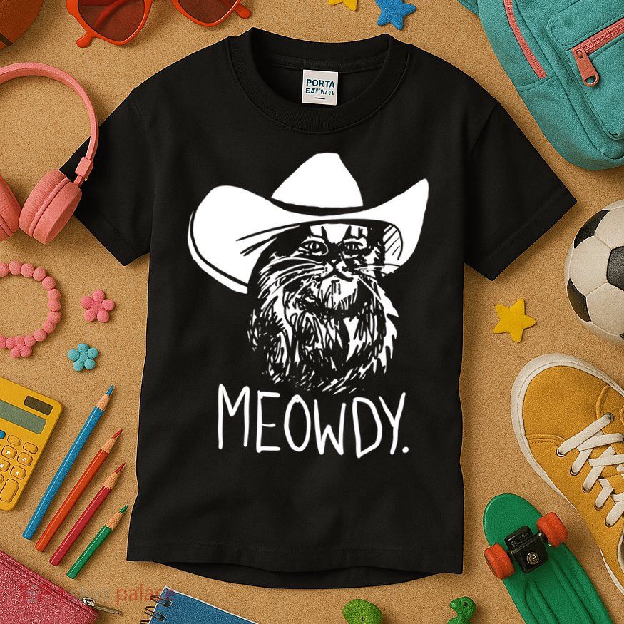 Meowdy Texas Cat Meme TShirt Kids T-Shirt