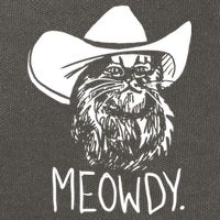 Meowdy Texas Cat Meme TShirt Cotton Canvas Backpack
