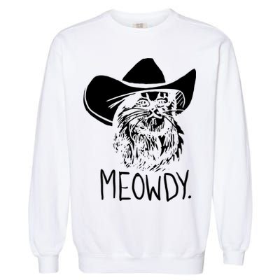 Meowdy Texas Cat Meme TShirt Garment-Dyed Sweatshirt