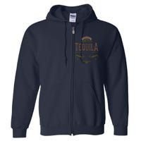 Mexican Tequila Cinco De Mayo Vintage Distressed Labell Full Zip Hoodie