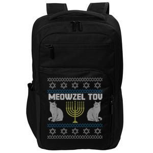 Meowzel Tov Cat Hanukkah Ugly Sweater Gifts For Cat Lovers Impact Tech Backpack