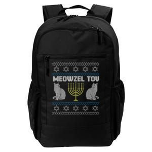 Meowzel Tov Cat Hanukkah Ugly Sweater Gifts For Cat Lovers Daily Commute Backpack