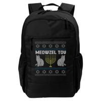 Meowzel Tov Cat Hanukkah Ugly Sweater Gifts For Cat Lovers Daily Commute Backpack