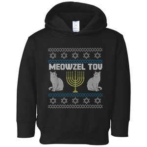 Meowzel Tov Cat Hanukkah Ugly Sweater Gifts For Cat Lovers Toddler Hoodie