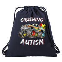 Monster Truck Crushing Austim Awareness Drawstring Bag