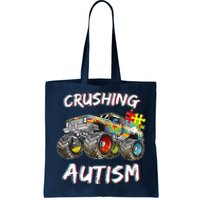 Monster Truck Crushing Austim Awareness Tote Bag