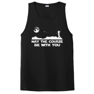 May The Course Be With You Golf Player Cool Golfing Golfer PosiCharge Competitor Tank