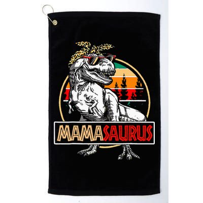 Mamasaurus Trex Dinosaur Mama Gifts For Mom Mothers Day Golf Towel