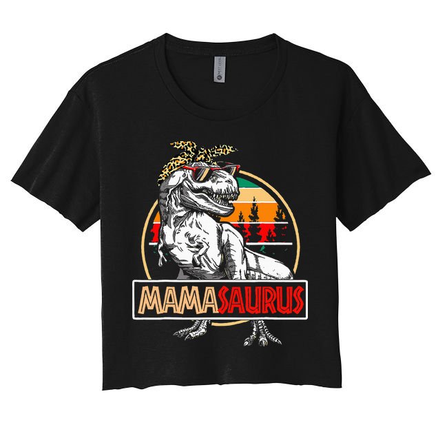 Mamasaurus Trex Dinosaur Mama Gifts For Mom Mothers Day Crop Top