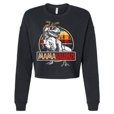 Mamasaurus Trex Dinosaur Mama Gifts For Mom Mothers Day Cropped Pullover Crew
