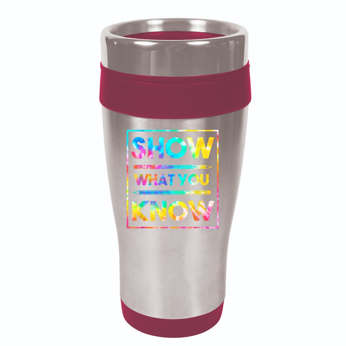 Motivational Testing Day Shirt Teacher Show What You Know 16oz Travel Tumbler