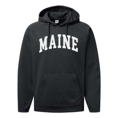 Maine Throwback Design Classic Performance Fleece Hoodie