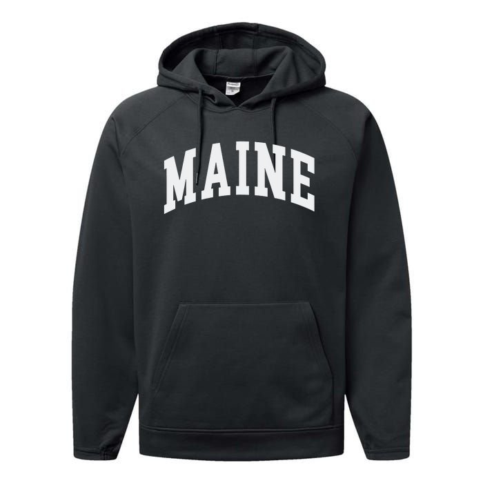 Maine Throwback Design Classic Performance Fleece Hoodie