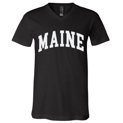Maine Throwback Design Classic V-Neck T-Shirt