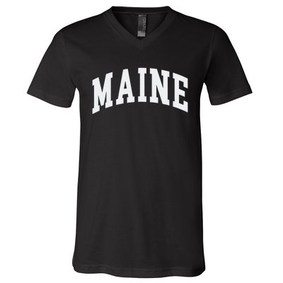 Maine Throwback Design Classic V-Neck T-Shirt