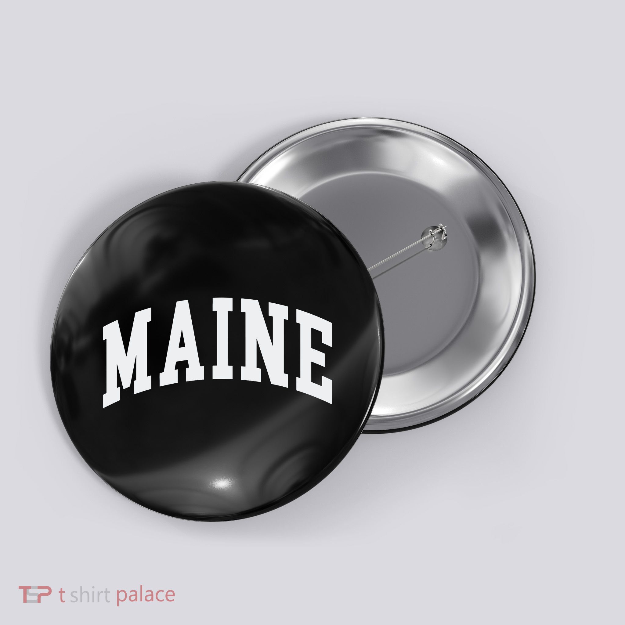 Maine Throwback Design Classic Button