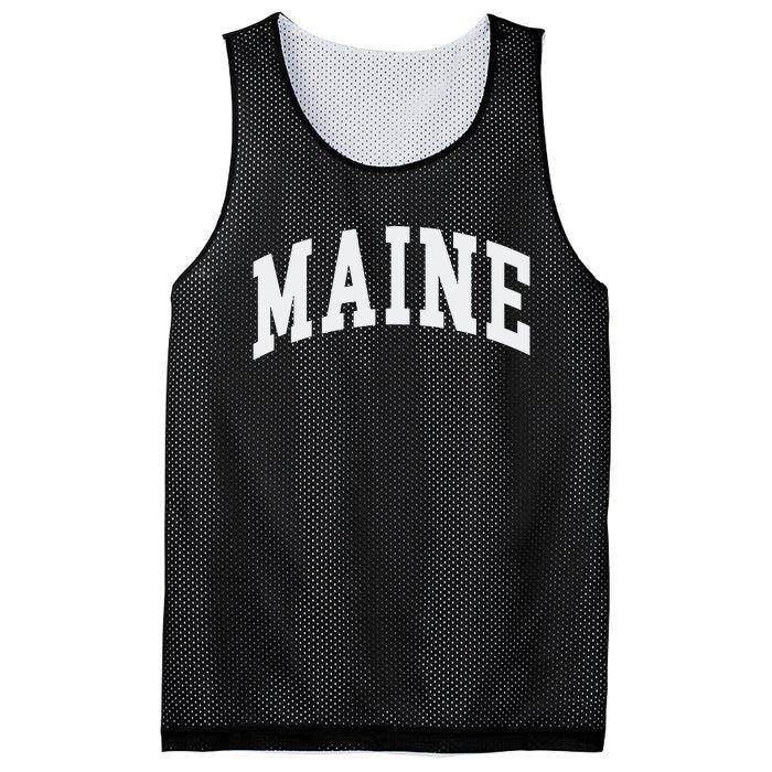 Maine Throwback Design Classic Mesh Reversible Basketball Jersey Tank