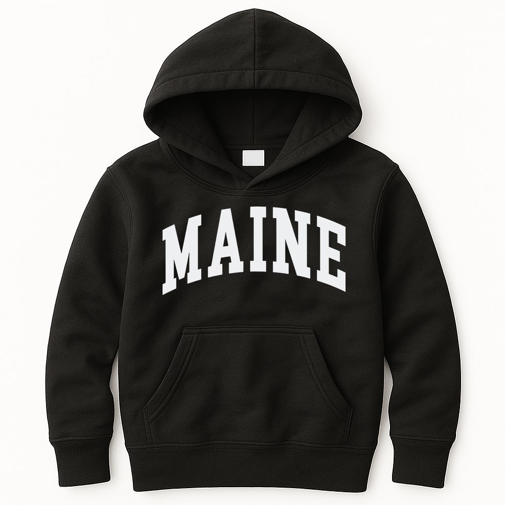 Maine Throwback Design Classic Kids Hoodie