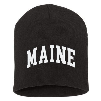 Maine Throwback Design Classic Short Acrylic Beanie