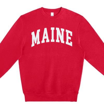 Maine Throwback Design Classic Premium Crewneck Sweatshirt