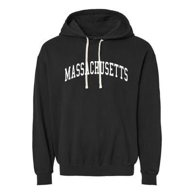 Massachusetts Throwback Design Print Classic Garment-Dyed Fleece Hoodie