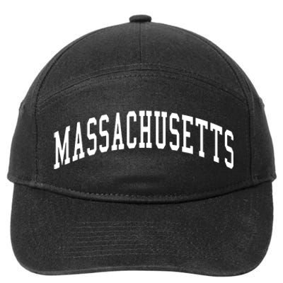 Massachusetts Throwback Design Print Classic 7-Panel Snapback Hat