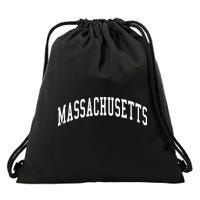 Massachusetts Throwback Design Print Classic Drawstring Bag