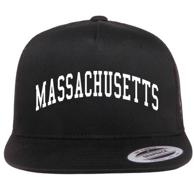 Massachusetts Throwback Design Print Classic Flatbill Hat